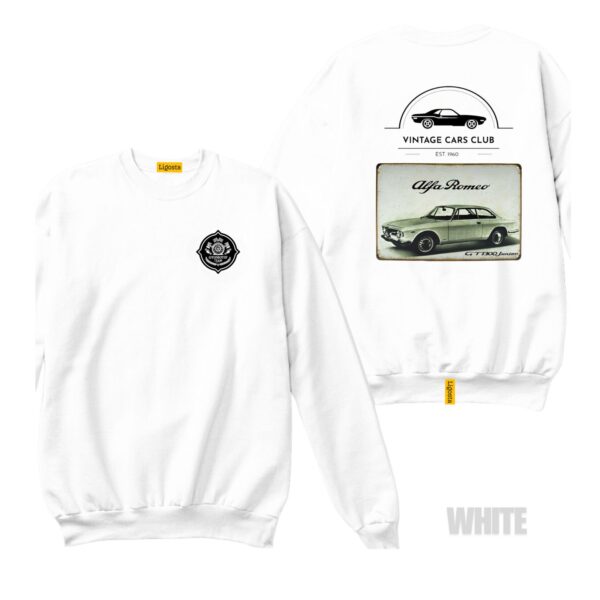 Ligosta Vintage, Cars Club Sweatshirt, Unisex Sweatshirt Featuring Alfa Romeo GT 1300 Graphic, Perfect For Classic Car Lovers 15 - Image 3