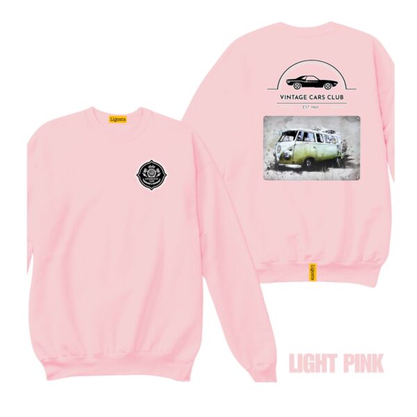 Ligosta Vintage, Cars Club Sweatshirt, Unisex Sweatshirt Featuring VW Green Camper Van Graphic, Perfect For Retro Van Enthusiasts 19 - Image 4