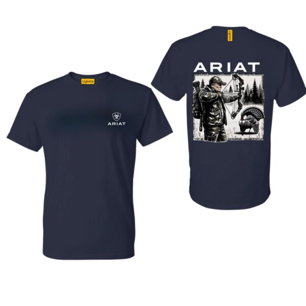 Ariat TShirt, Trump Turkey Hunting, Trump Bow Hunting Sublimation, Trump 2024, America Great Again - Image 2