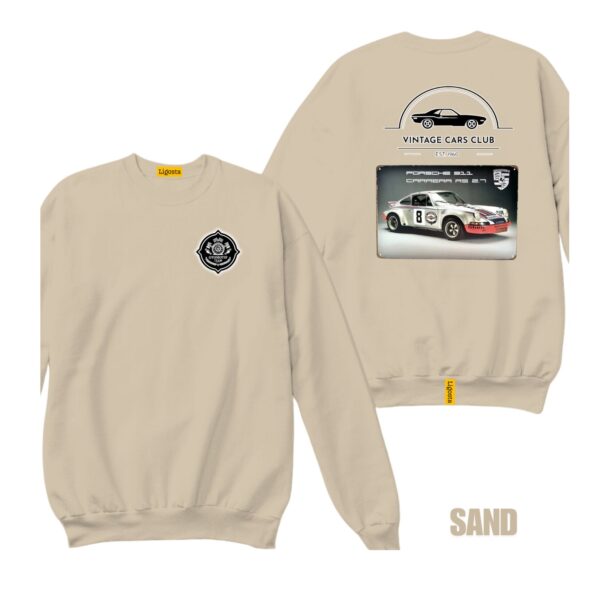 Ligosta Vintage, Cars Club Collection Sweatshirt, Unisex Sweatshirt Featuring Porsche 911 Carrera RS Graphic, Perfect For Racing Car Fans - Image 6