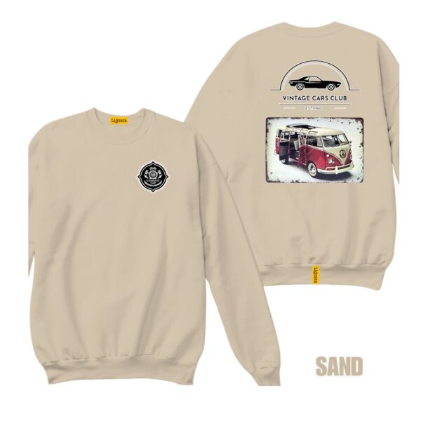 Ligosta Vintage, Cars Club Sweatshirt, Unisex Sweatshirt Featuring VW Camper Van Graphic, Perfect For Retro Van Lovers 18 - Image 6