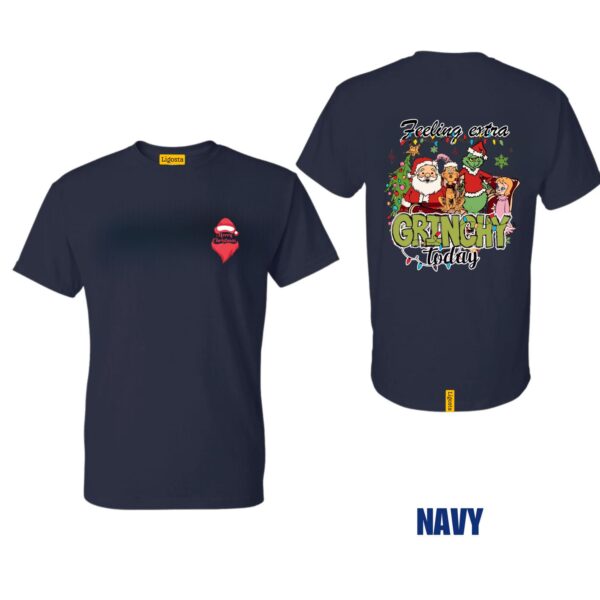 Ligosta Grinchy Vibes Collection T-Shirt, Unisex T-Shirt Featuring Extra Grinchy Holiday Design, Perfect For Festive Fun 10 - Image 2