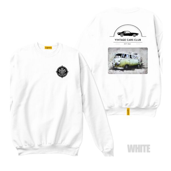Ligosta Vintage, Cars Club Sweatshirt, Unisex Sweatshirt Featuring VW Green Camper Van Graphic, Perfect For Retro Van Enthusiasts 19 - Image 3