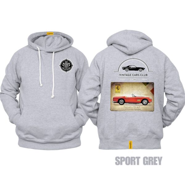 Ligosta Vintage, Cars Club Hoodie, Unisex Hoodie Featuring Ferrari 250 GT Spyder Graphic, Perfect For Classic Car Fans 13 - Image 5