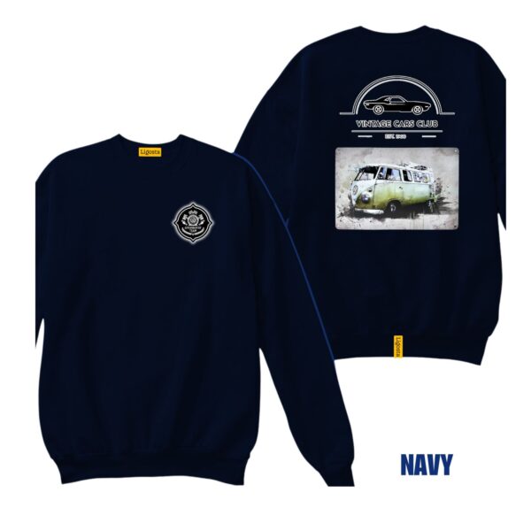 Ligosta Vintage, Cars Club Sweatshirt, Unisex Sweatshirt Featuring VW Green Camper Van Graphic, Perfect For Retro Van Enthusiasts 19 - Image 2