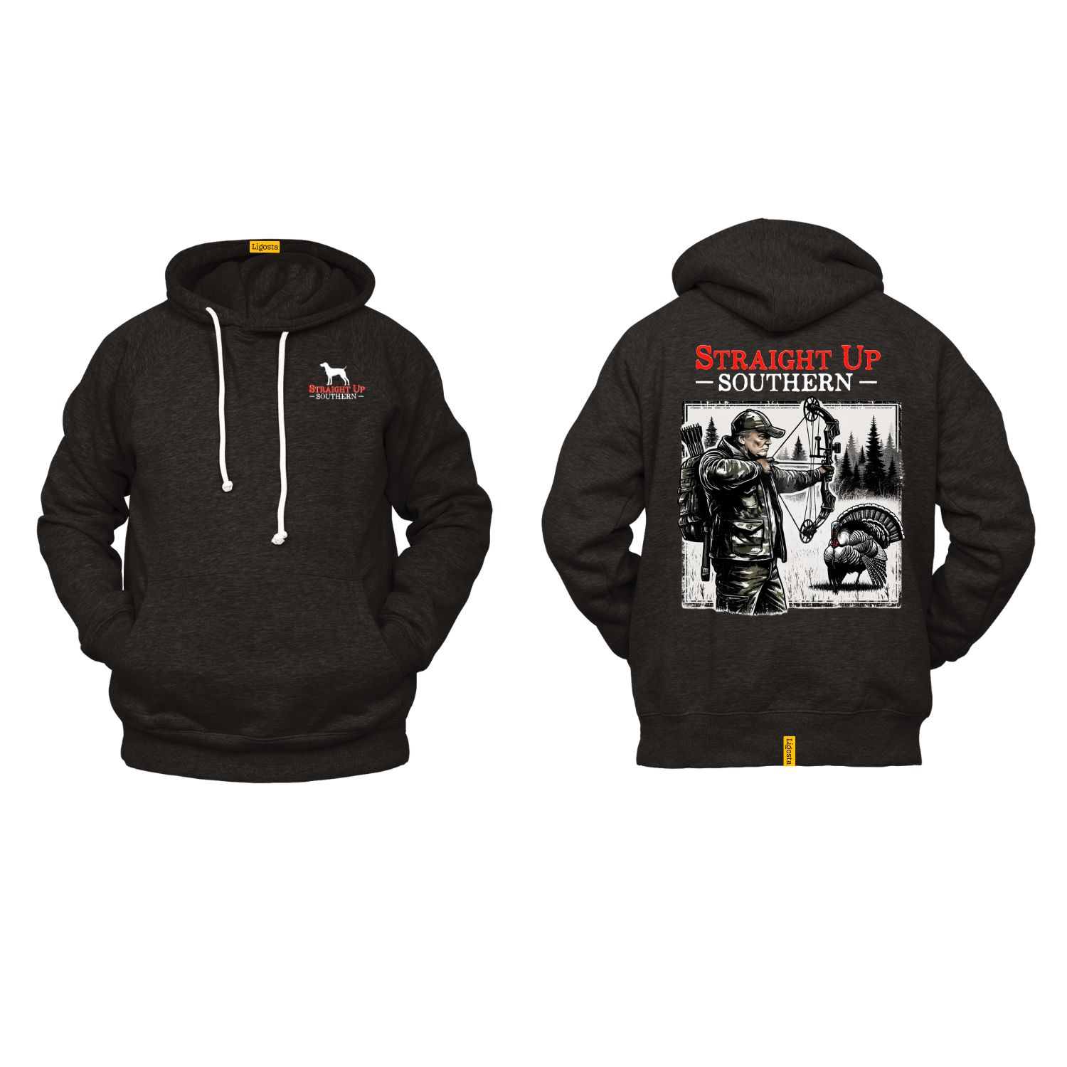 Straight Up Southern Hoodie, Trump Turkey Hunting, Trump Bow Hunting Sublimation, Trump 2024, America Great Again