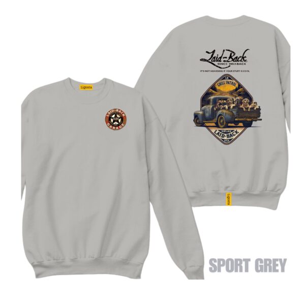 Ligosta Vintage, Laid-Back Sweatshirt, Unisex Sweatshirt Featuring Chill Patrol Truck Graphic, Perfect For Retro Truck Fans 24 - Image 5