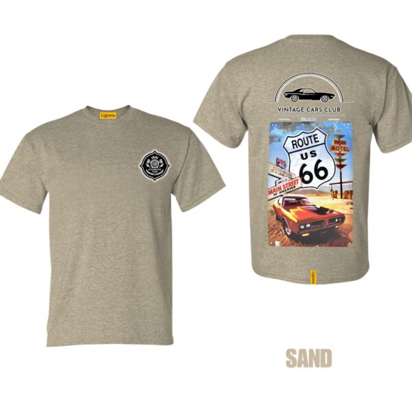 Ligosta Vintage, Cars Club T-Shirt, Unisex T-Shirt Featuring Route 66 Graphic, Perfect For Road Trip Enthusiasts 14 - Image 6
