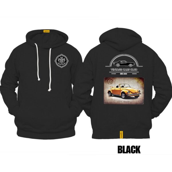 Ligosta Vintage, Cars Club Collection Hoodie, Unisex Hoodie Featuring VW Beetle Graphic, Perfect For Classic Car Lovers 09