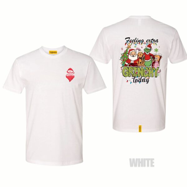 Ligosta Grinchy Vibes Collection T-Shirt, Unisex T-Shirt Featuring Extra Grinchy Holiday Design, Perfect For Festive Fun 10 - Image 3