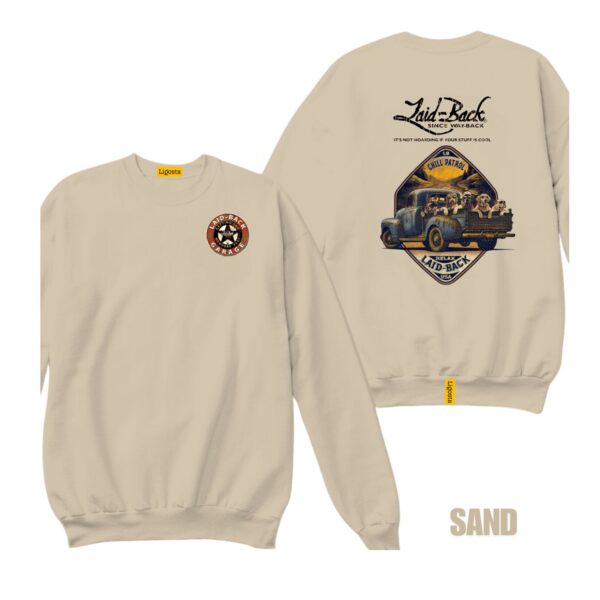 Ligosta Vintage, Laid-Back Sweatshirt, Unisex Sweatshirt Featuring Chill Patrol Truck Graphic, Perfect For Retro Truck Fans 24 - Image 6