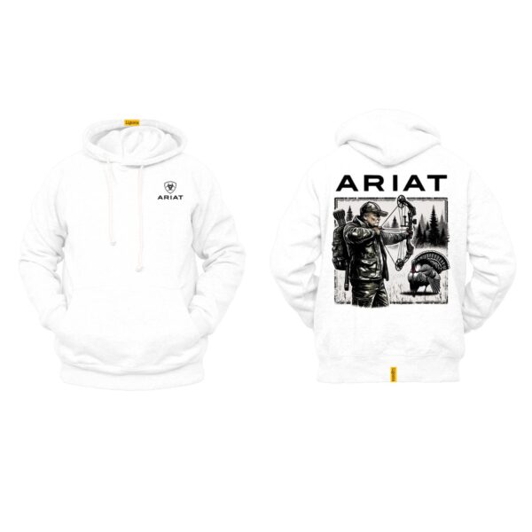 Ariat Hoodie, Trump Turkey Hunting, Trump Bow Hunting Sublimation, Trump 2024, America Great Again - Image 3