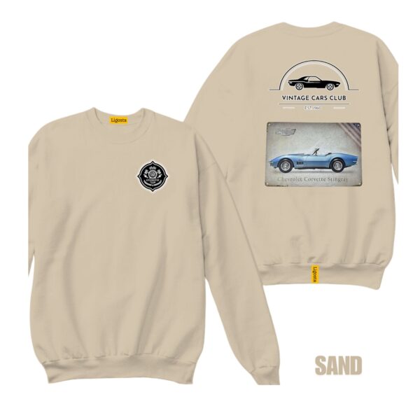 Ligosta Vintage, Cars Club Collection Sweatshirt, Unisex Sweatshirt Featuring Chevrolet Corvette Stingray Graphic, Car Enthusiasts 01 - Image 6