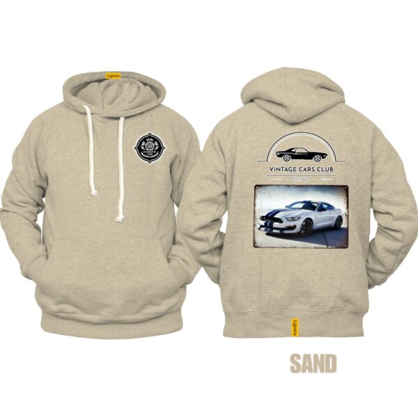 Ligosta Vintage, Cars Club Collection Hoodie, Unisex Hoodie Featuring Ford Mustang Shelby GT350 Graphic, Perfect For Muscle Car Fans 10 - Image 6