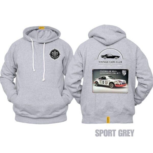 Ligosta Vintage, Cars Club Collection Hoodie, Unisex Hoodie Featuring Porsche 911 Carrera RS Graphic, Perfect For Racing Car Fans 08 - Image 5