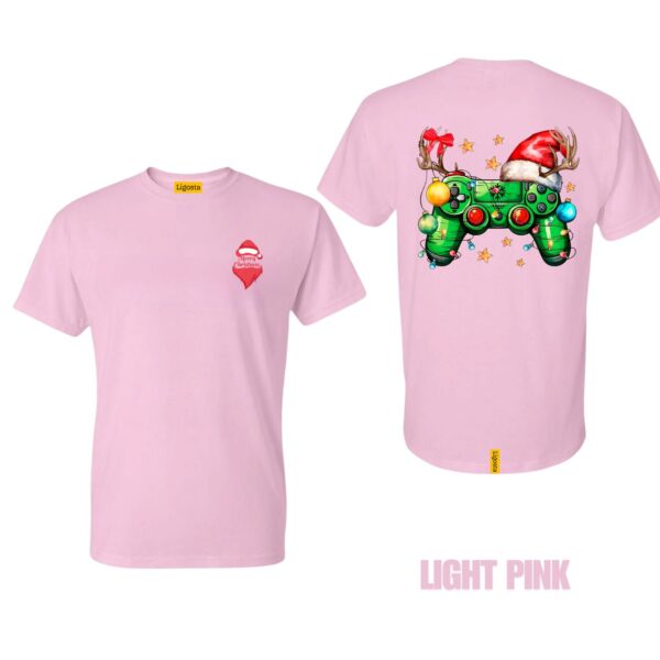 Ligosta Gamer Xmas Collection T-Shirt, Unisex T-Shirt Featuring Festive Gaming Controller Design, Perfect For Gaming Fans 08 - Image 4
