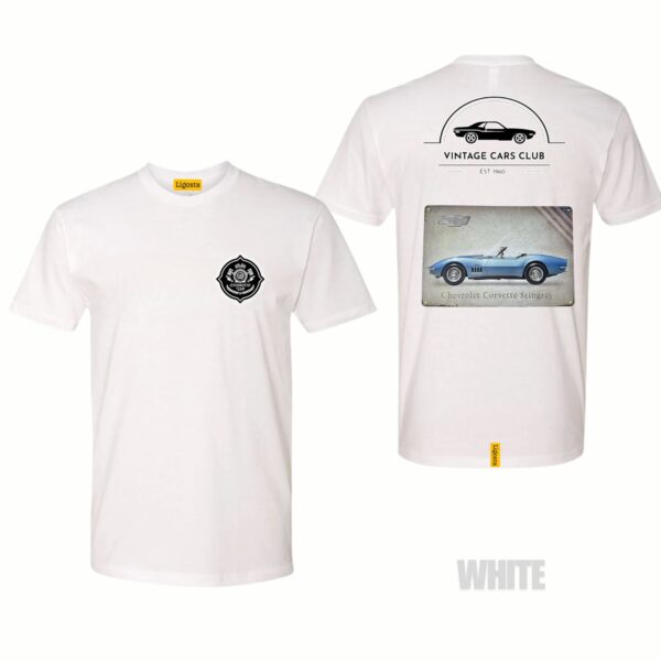 Ligosta Vintage, Cars Club Collection T-Shirt, Unisex T-Shirt Featuring Chevrolet Corvette Stingray Graphic, Perfect For Car Enthusiasts 01 - Image 3