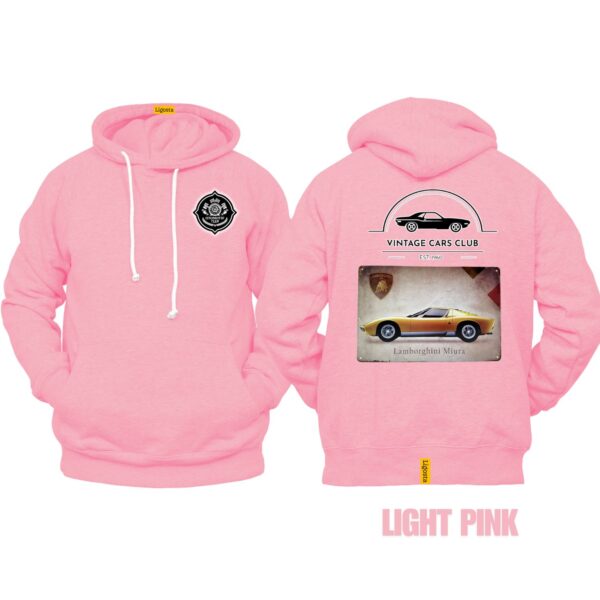 Ligosta Vintage, Cars Club Collection Hoodie, Unisex Hoodie Featuring Lamborghini Miura Graphic, Perfect For Supercar Enthusiasts 05 - Image 4