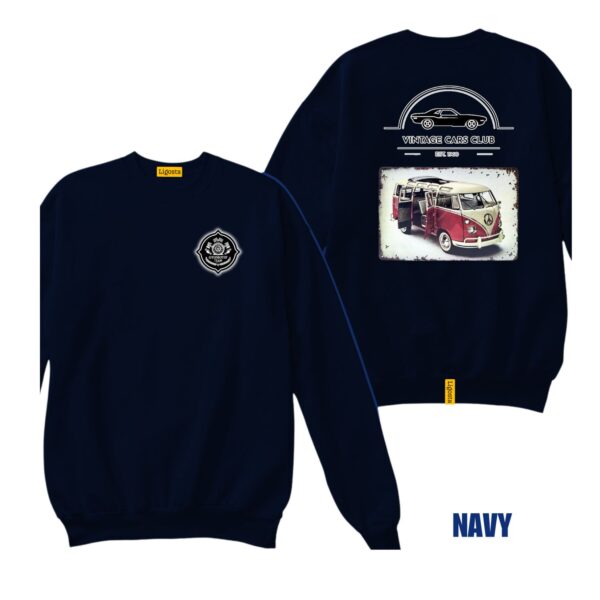 Ligosta Vintage, Cars Club Sweatshirt, Unisex Sweatshirt Featuring VW Camper Van Graphic, Perfect For Retro Van Lovers 18 - Image 2