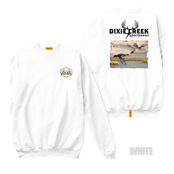 Ligosta Dixie Creek, Wildlife Collection Sweatshirt, Unisex Sweatshirt Featuring Flying Wood Ducks, Perfect For Waterfowl Hunters 026 - Image 3