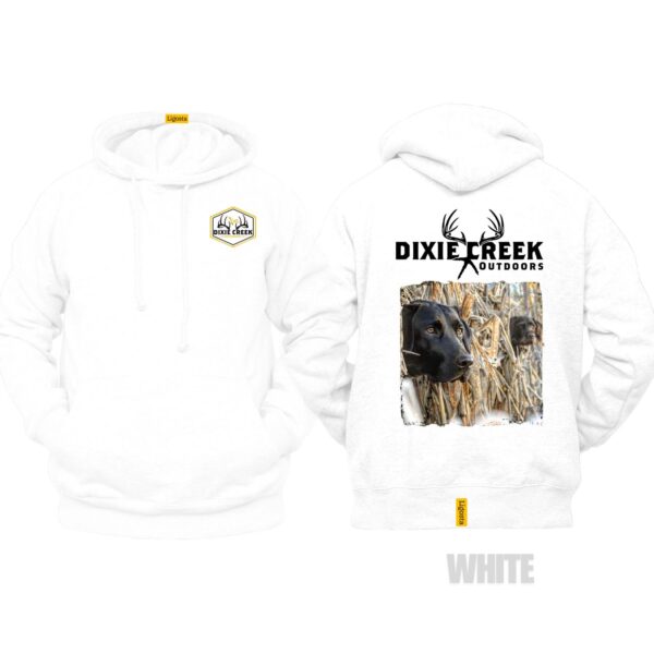 Ligosta Dixie Creek, Wildlife Collection Hoodie, Unisex Hoodie Featuring Black Lab Hunting Dog Design, Perfect For Outdoor Enthusiasts 017 - Image 3