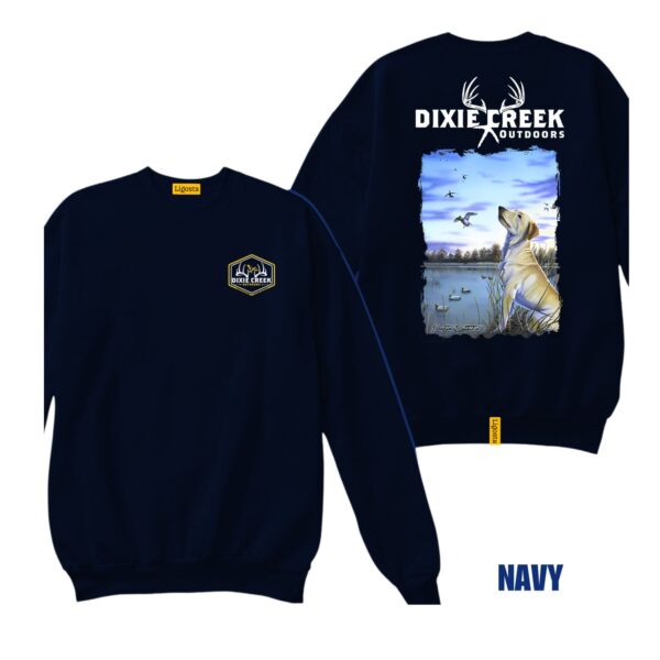 Ligosta Dixie Creek, Wildlife Collection Sweatshirt, Unisex Sweatshirt Featuring Yellow Lab Design, Perfect For Waterfowl Hunters 029 - Image 2