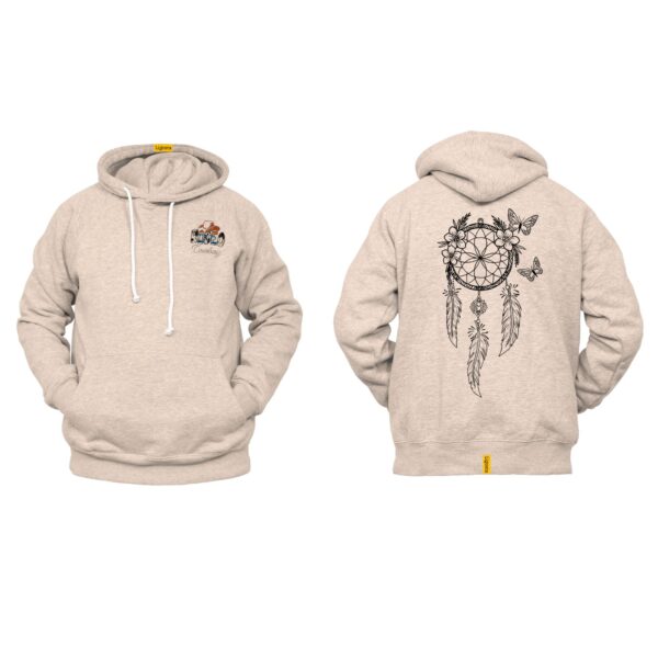Ligosta Cowboy, Butterfly Harmony Collection Hoodie, Unisex Hoodie With Floral Dreamcatcher And Butterfly Design, Boho Lovers 031 - Image 5