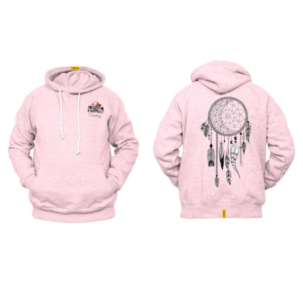 Ligosta Cowboy, Mystic Skull Collection Hoodie, Unisex Hoodie With Skull And Dreamcatcher Design, Perfect For Boho Lovers 027 - Image 4