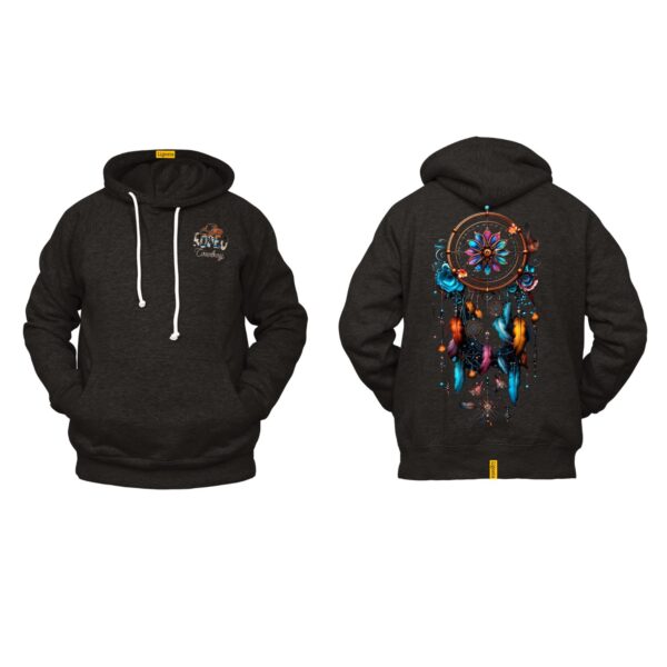 Ligosta Cowboy, Western Spirit Collection Hoodie, Unisex Hoodie with Colorful Dreamcatcher Art, Perfect for a Stylish Western Look 048