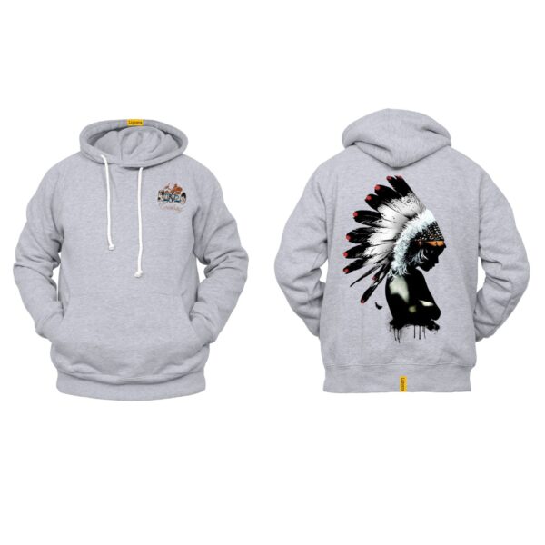 Ligosta Cowboy, Tribal Spirit Collection Hoodie, Unisex Hoodie Featuring Native American Headdress Art, Perfect For Boho Style Lovers 097 - Image 2