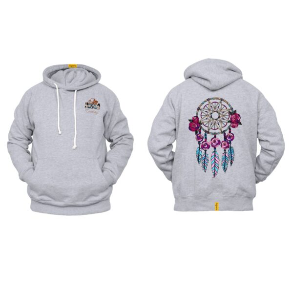 Ligosta Cowboy, Rose Dreamcatcher Collection Hoodie, Unisex Hoodie With Floral Dreamcatcher Design, Perfect For Boho Lovers 017 - Image 2