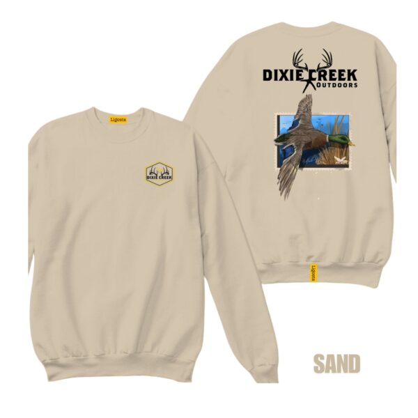 Ligosta Dixie Creek, Outdoor Wildlife Collection Sweatshirt, Unisex Sweatshirt Featuring Mallard Duck Design, Nature Enthusiasts 001 - Image 6