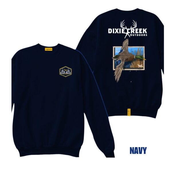 Ligosta Dixie Creek, Outdoor Wildlife Collection Sweatshirt, Unisex Sweatshirt Featuring Mallard Duck Design, Nature Enthusiasts 001 - Image 2