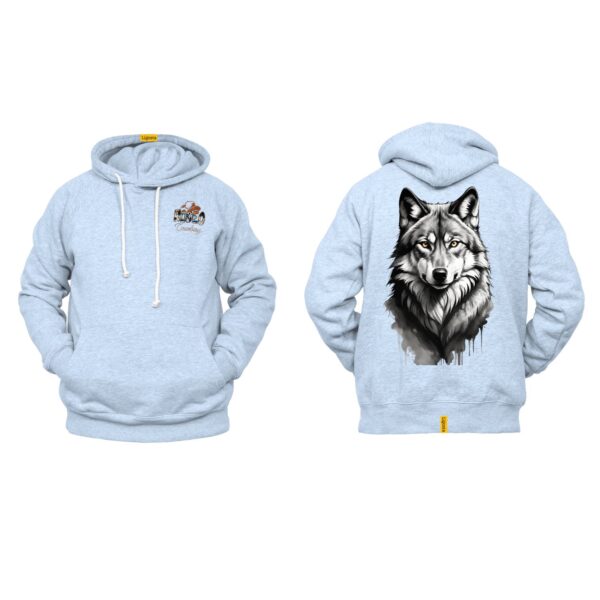 Ligosta Cowboy, Midnight Wolf Collection Hoodie, Unisex Hoodie Featuring Intense Wolf Portrait, Wildlife Enthusiasts And Bold Style 082 - Image 6