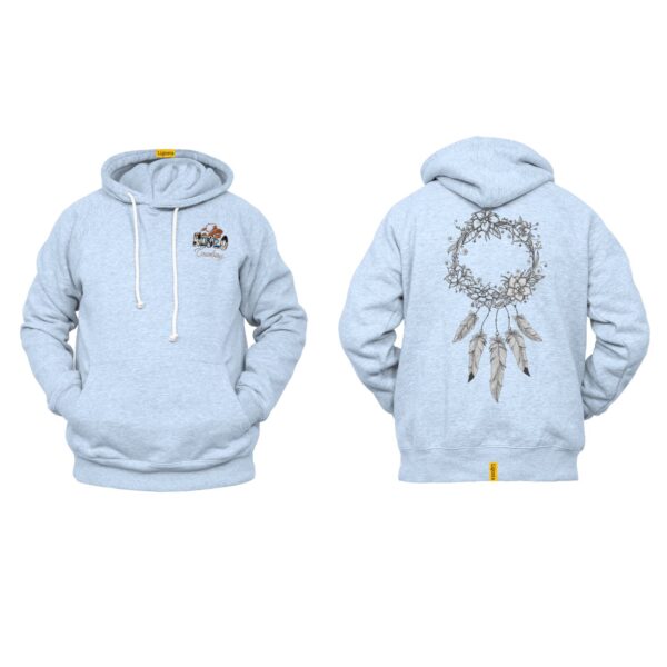 Ligosta Cowboy, Wreath Dream Collection Hoodie, Unisex Hoodie With Floral Wreath Dreamcatcher Design, Perfect For Boho Lovers 032 - Image 6