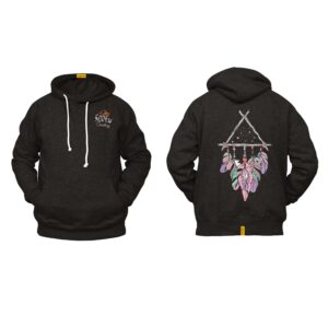 Ligosta Cowboy, Tribal Spirit Collection Hoodie, Unisex Hoodie Featuring Colorful Dreamcatcher and Crossed Arrows Design 039