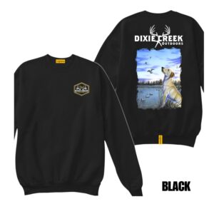 Ligosta Dixie Creek, Wildlife Collection Sweatshirt, Unisex Sweatshirt Featuring Yellow Lab Design, Perfect For Waterfowl Hunters 029