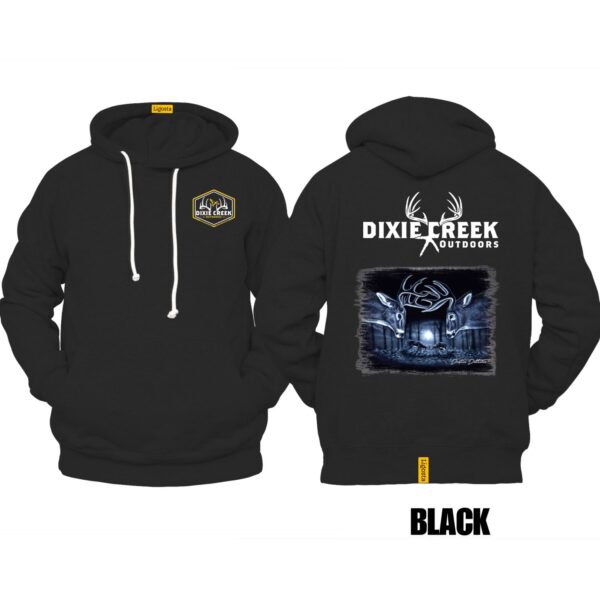 Ligosta Dixie Creek, Outdoor Wildlife Collection Hoodie, Unisex Hoodie Featuring Ghostly Deer Design, Perfect For Nocturnal Hunting Fans6