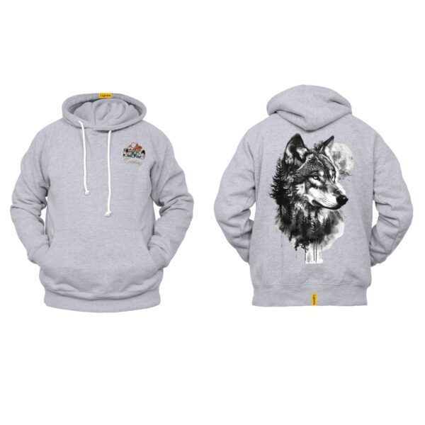 Ligosta Cowboy, Wild Moon Collection Hoodie, Unisex Hoodie Featuring Wolf And Full Moon Art, Perfect For Nightlife And Nature Lovers 081 - Image 2