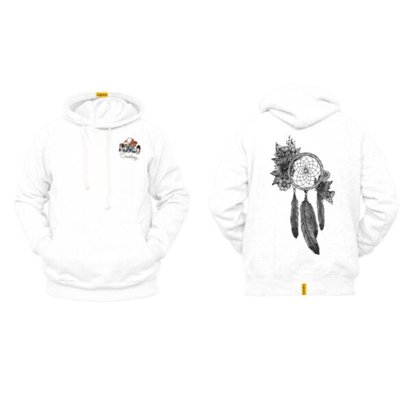 Ligosta Cowboy, Floral Harmony Collection Hoodie, Unisex Hoodie With Floral Dreamcatcher Design, Perfect For Boho Lovers 030 - Image 3
