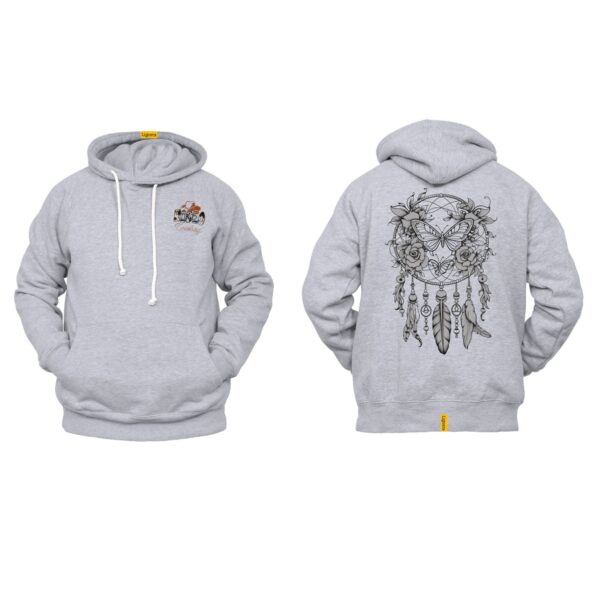 Ligosta Cowboy, Enchanted Wings Collection Hoodie, Unisex Hoodie With Floral Dreamcatcher And Butterfly Design, Perfect For Boho Lovers 036 - Image 2