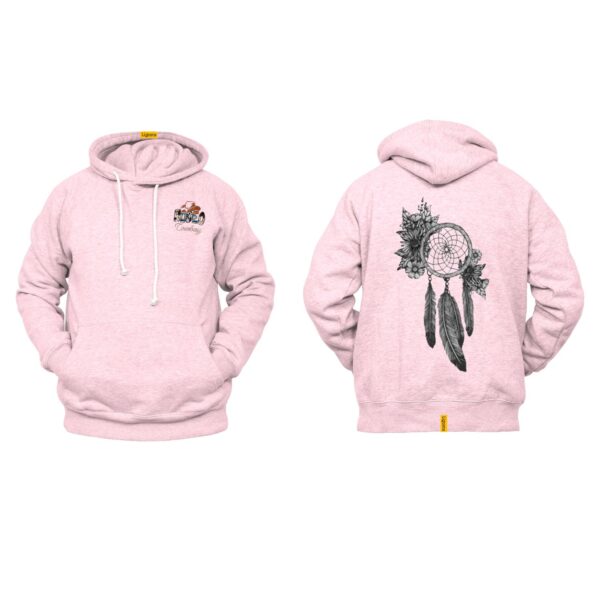Ligosta Cowboy, Floral Harmony Collection Hoodie, Unisex Hoodie With Floral Dreamcatcher Design, Perfect For Boho Lovers 030 - Image 4