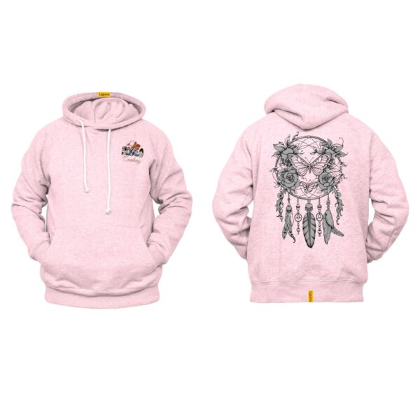 Ligosta Cowboy, Enchanted Wings Collection Hoodie, Unisex Hoodie With Floral Dreamcatcher And Butterfly Design, Perfect For Boho Lovers 036 - Image 4