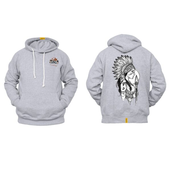 Ligosta Cowboy, Warrior Spirit Collection Hoodie, Unisex Hoodie Featuring Native Woman Warrior Design, Perfect For Bold and Tribal Style - Image 2