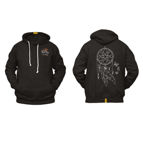 Ligosta Cowboy, Butterfly Dream Collection Hoodie, Unisex Hoodie With Elegant Dreamcatcher And Butterfly Design, Perfect For Boho Lovers 25