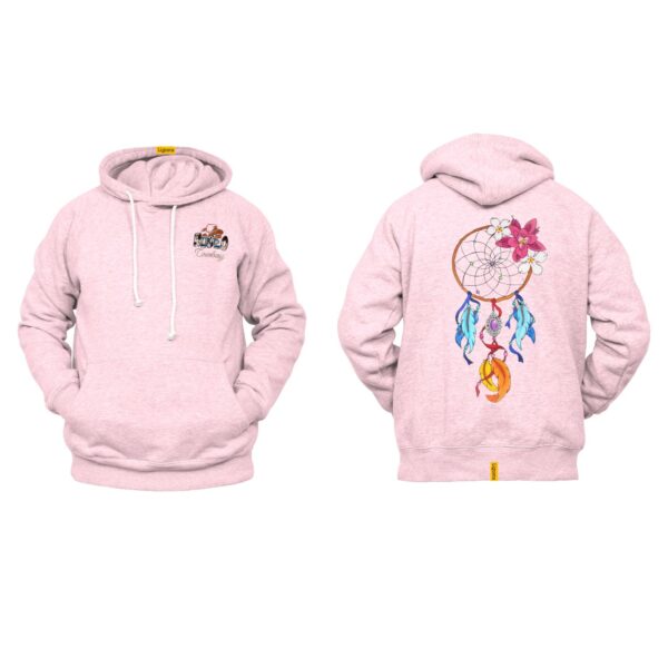 Ligosta Cowboy, Blooming Dreams Collection Hoodie, Unisex Hoodie With Colorful Floral Dreamcatcher Design, Vibrant Boho Style 037 - Image 4