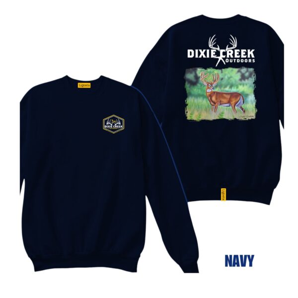 Ligosta Dixie Creek, Outdoor Wildlife Collection Sweatshirt, Unisex Sweatshirt Featuring Whitetail Deer Design, Deer Hunting Enthusiasts 10 - Image 2