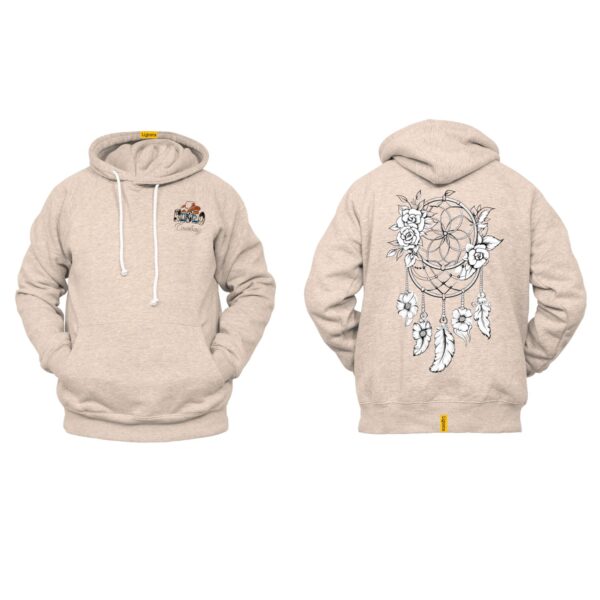 Ligosta Cowboy, Mystic Rose Collection Hoodie, Unisex Hoodie With Elegant Floral Dreamcatcher Design, Perfect For Boho Lovers 022 - Image 5