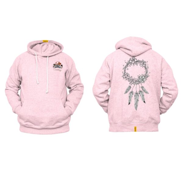 Ligosta Cowboy, Wreath Dream Collection Hoodie, Unisex Hoodie With Floral Wreath Dreamcatcher Design, Perfect For Boho Lovers 032 - Image 4