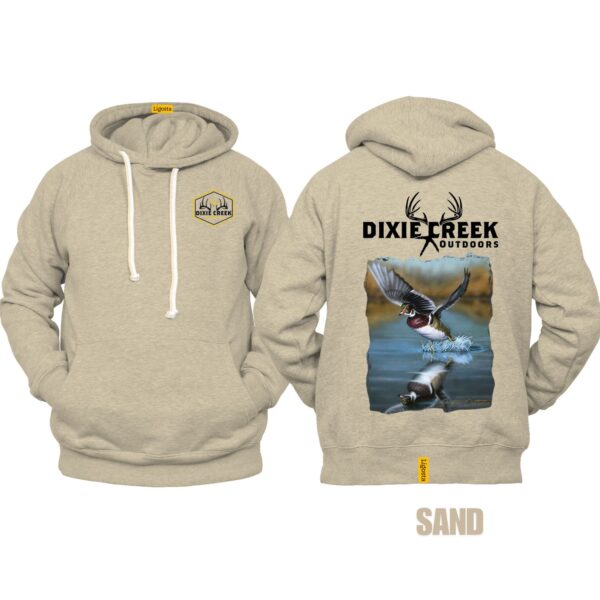 Ligosta Dixie Creek, Wildlife Collection Hoodie, Unisex Hoodie Featuring Flying Wood Duck Design, Perfect For Waterfowl Enthusiasts 015 - Image 6
